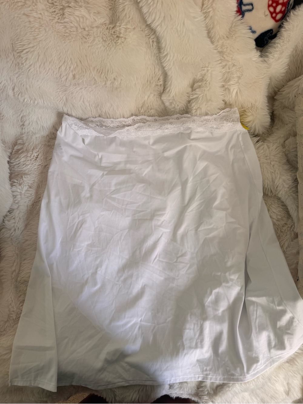 White Lace-Trim Skirt Half Slip